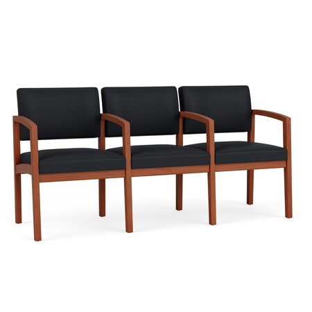 Lesro Lenox 3 Seat Tandem Seating W/ Arms, 65 in W 26 in L 31.5 in H LW3103